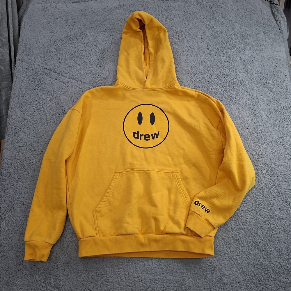 Drew House‎ Sweatshirt Adults M Yellow hoodie Skater oversized Justin Bieber